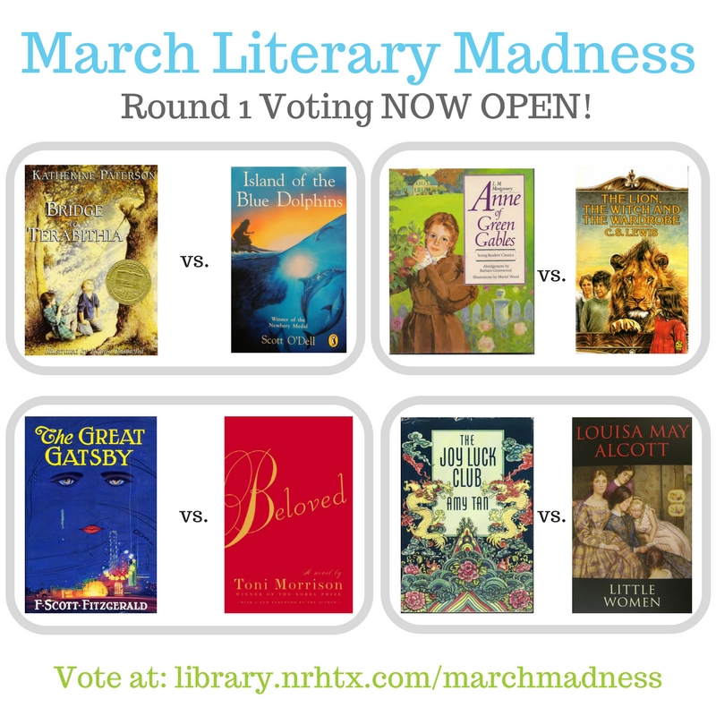 march literary madness, round one voting, 